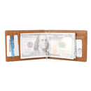 Mens Slim Wallet with Money Clip Front Pocket RFID Blocking Thin Bifold Leather Card Holder Minimalist Mini Billfold b21-124