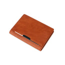 Two-fold card holder genuine leather Crazy Horse leather men's RFID anti-theft brush men's Amazon card holder card holder  b20-170