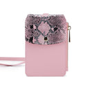 Snake Print Zip Card Holder with Lanyard b21-786