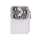 Snake Print Zip Card Holder with Lanyard b21-786