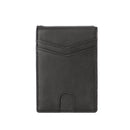 Mens Slim Wallet with Money Clip Front Pocket RFID Blocking Thin Bifold Leather Card Holder Minimalist Mini Billfold b21-124