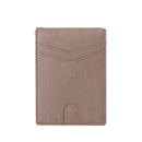 Mens Slim Wallet with Money Clip Front Pocket RFID Blocking Thin Bifold Leather Card Holder Minimalist Mini Billfold b21-124