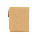 Checkered pu two-fold wallet zipper short M21-102