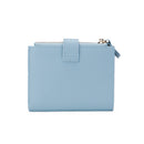 Womens Small Bifold Leather Wallets Rfid Ladies Wristlet with Card slots id window Zipper Coin Purse b19-765