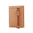 Card Holder with ID Window Pop Up Cards Slim Leather Wallet RFID Protection Up to 12 Cards Card Case  B21-486