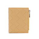 Checkered pu two-fold wallet zipper short M21-102