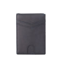 Mens Slim Wallet with Money Clip Front Pocket RFID Blocking Thin Bifold Leather Card Holder Minimalist Mini Billfold b21-124