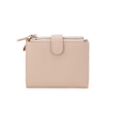 Womens Small Bifold Leather Wallets Rfid Ladies Wristlet with Card slots id window Zipper Coin Purse b19-765