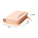 Womens Leather Wallet Small Compact RFID Blocking Credit Card Case Purse with Zipper Pocket L20-171