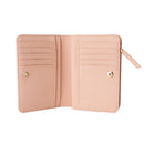 Womens Leather Wallet Small Compact RFID Blocking Credit Card Case Purse with Zipper Pocket L20-171