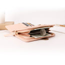 Womens Leather Wallet Small Compact RFID Blocking Credit Card Case Purse with Zipper Pocket L20-171