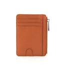 Thin Minimalist Front Pocket RFID Blocking Zipper Cardholder  L19-696