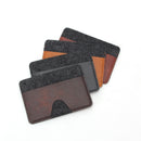 RFID card holder slim design stamp your logo crazy horse front pocket leather card holder  B18-497