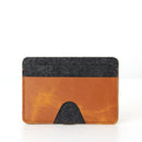 RFID card holder slim design stamp your logo crazy horse front pocket leather card holder  B18-497