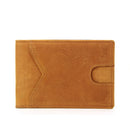 Men Bifold Wallet with Money Clip - Leather Minimalist Front Pocket RFID Blocking