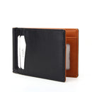 Slim Wallet with Money Clip RFID Blocking Minimalist Bifold Wallet for Men Genuine Leather Front Pocket Card Holder