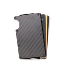 Minimalist Men's Wallet, Slim Carbon Fiber Credit Card Holder RFID Blocking Metal