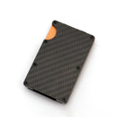 Minimalist Men's Wallet, Slim Carbon Fiber Credit Card Holder RFID Blocking Metal